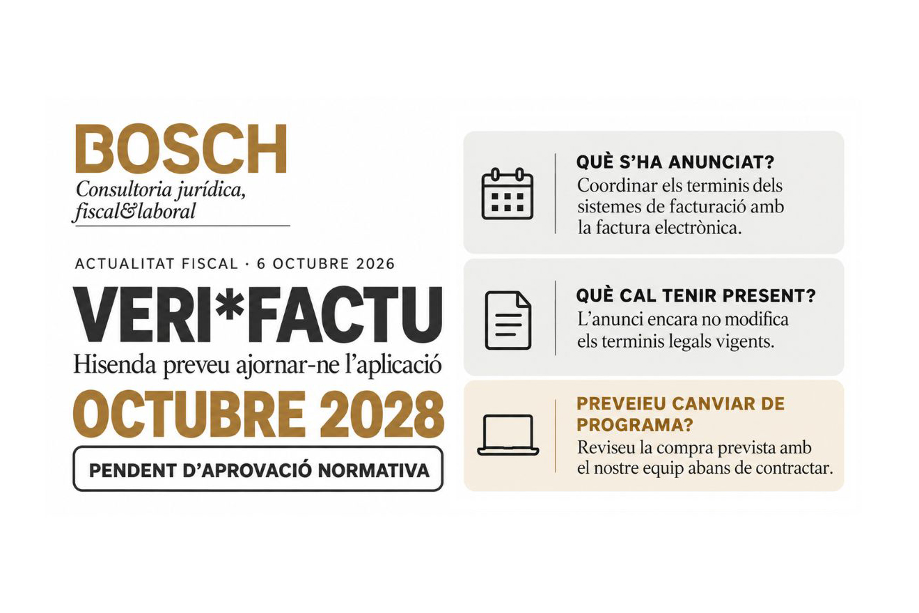 Hisenda anuncia la previsió d’ajornar VERI*FACTU fins a octubre de 2028